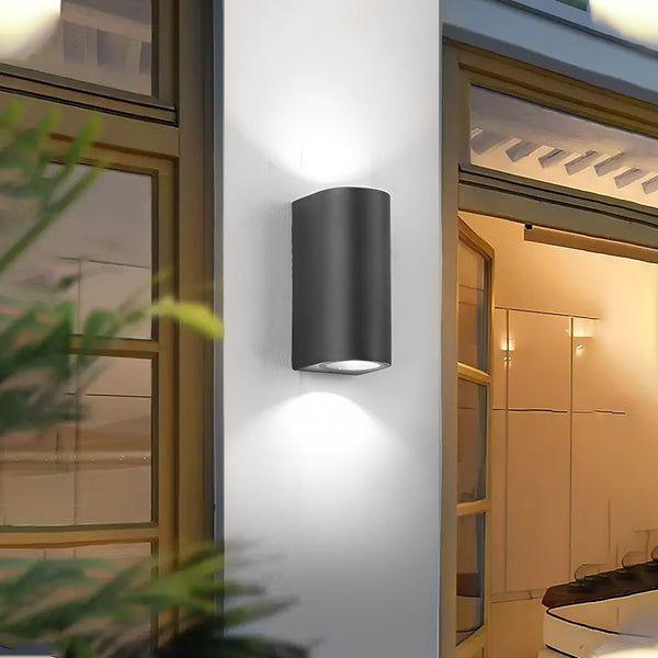 IP65 Black LED Aluminium Up and Down Outdoor Wall Light