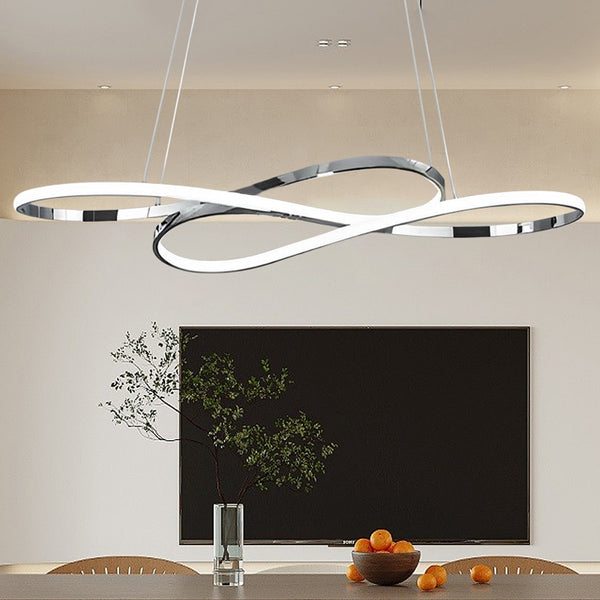 Wavy Double LED Dimming Hanging Kitchen Island Light