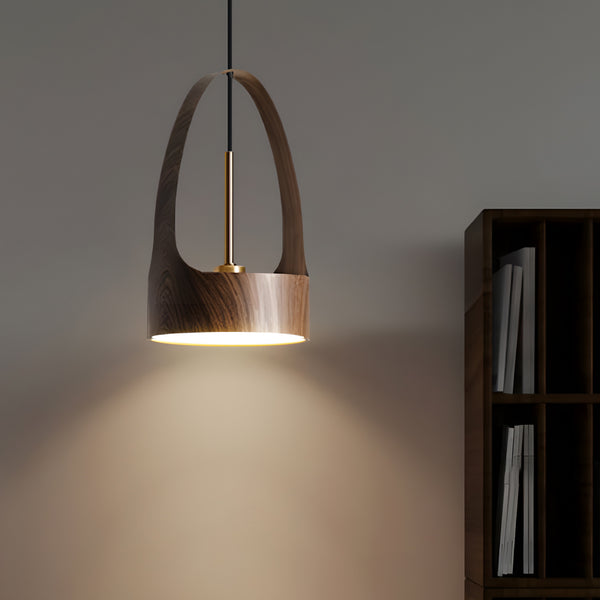 Wood Acrylic LED Creative Hanging Pendant Light