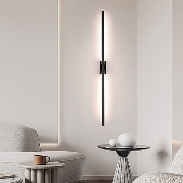 Modern Electroplated Metal Strip LED Wall Light