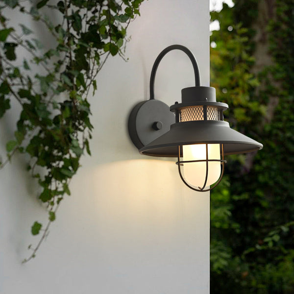 Antique Lantern Shaped Waterproof Plug in Wall Light