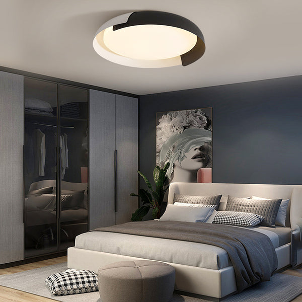 Scandinavian LED Dimming Round Flush Ceiling Light for Bedroom