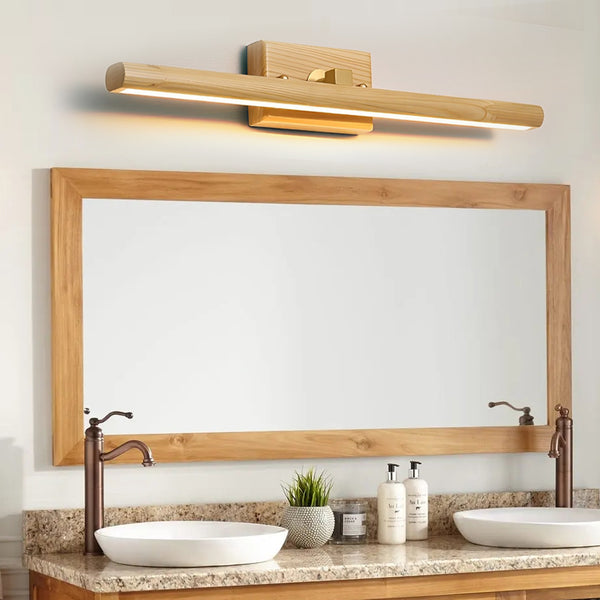 Nordic 180° Rotatable Wooden 3 Step Dimming LED Wall Vanity Light