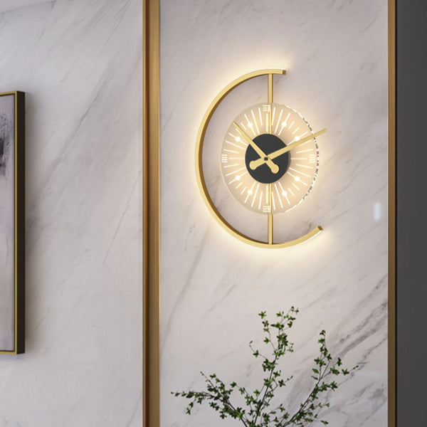 Minimalist Modern Quiet Clock Shaped LED Wall Lighting