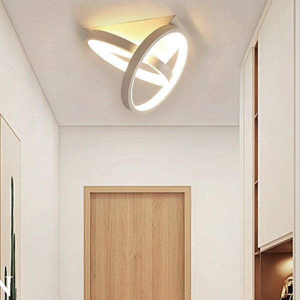 1-Light Integrated Dimmable LED Flush Ceiling Light For Hallway
