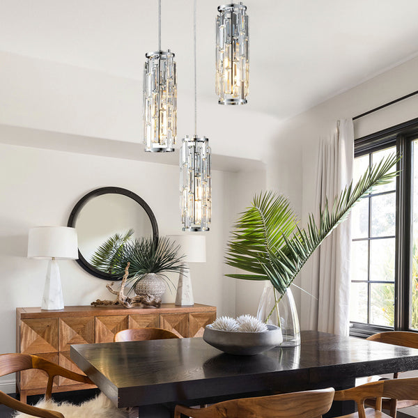 Vintage Industrial Iron Crystal Glass Ceiling Pendant Lights