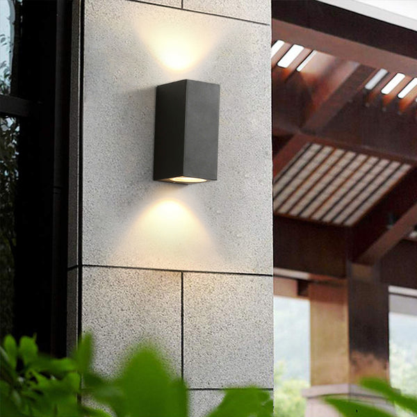 Square Outdoor Waterproof Up and Down Wall Light