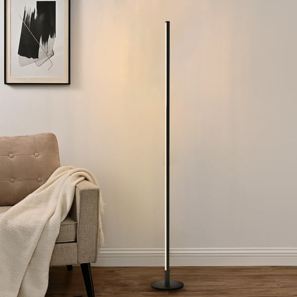 Minimalist Black Dimming LED Floor Lamp for Bedroom and Living Room