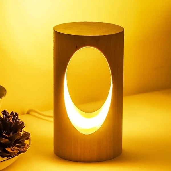 LED Wooden Dimmable Bedside Night Light Creative Table Lamp